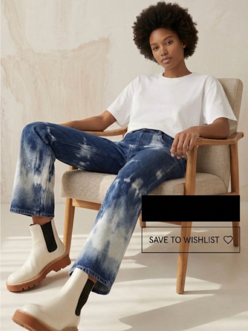 Stella McCartney Bleach-Wash Tie-Dye Cropped Jeans: 26